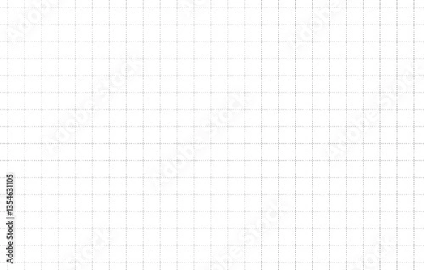 Obraz 線がクロスしてない四角い方眼の破線でできたます目の線