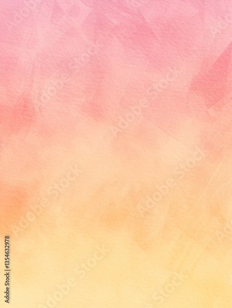 Fototapeta Light Pink and Yellow Gradient Background with Crumpled Paper Texture and Soft Tones