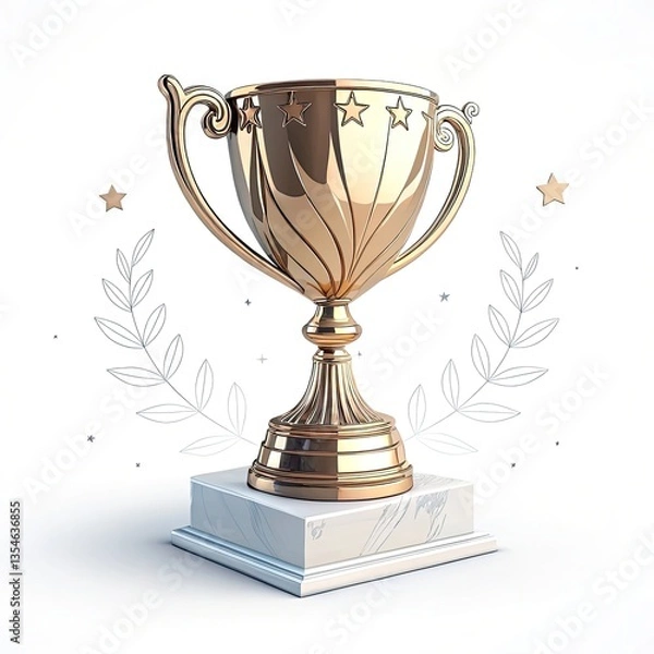 Fototapeta gold trophy cup