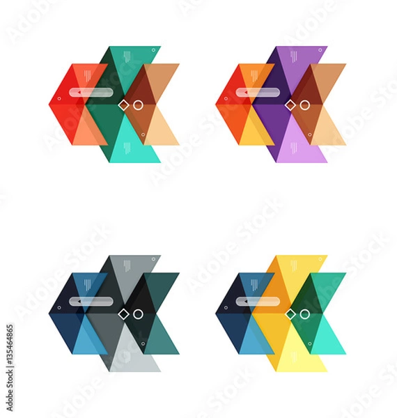 Fototapeta Vector colorful business infographic template or web banner layout