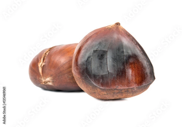 Obraz Roasted edible chestnuts