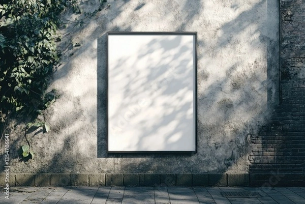 Fototapeta Sharp Picture of Urban Poster Grey Concrete Mock Up