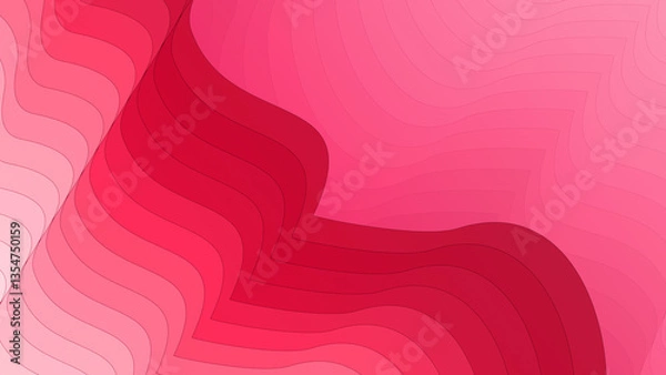 Fototapeta pink abstract background with waves for streaming, wallpaper, display and presentation