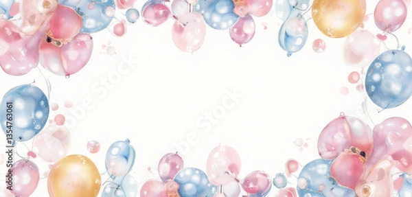 Obraz frame with balloons