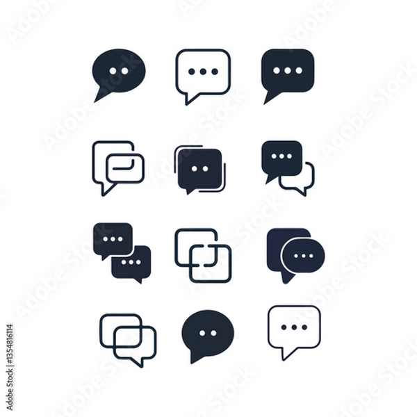 Fototapeta Chat Bubble Icon Set