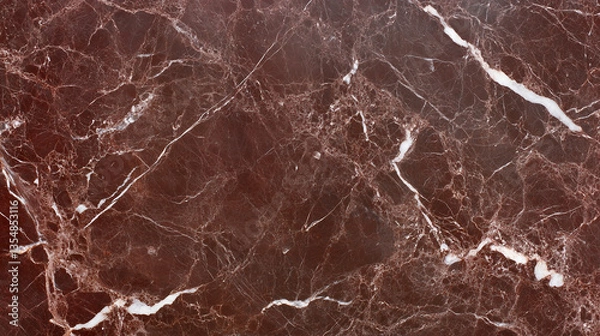 Fototapeta Dark Marble Texture with Natural White Veining in Red, Blue, and Black Tones
