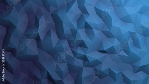 Obraz minimalistic serene abstract low poly background 3d illustration. Can be used to reprensent abstract design motion graphics, crumpled geometry or calm wallpaper