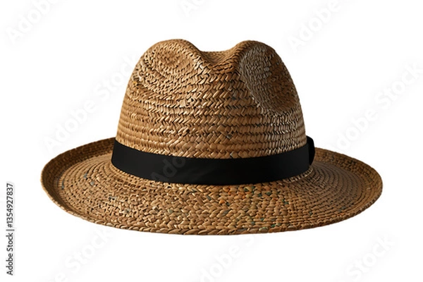 Fototapeta Straw hat isolated on transparent background