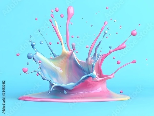 Fototapeta Vibrant paint splash in abstract motion