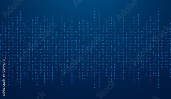 Fototapeta Sound waves oscillating glow light. Pixel music player equaliser. Abstract technology background Vector.