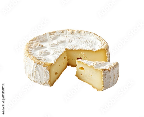 Fototapeta Camembert Cheese Isolated on a White Background