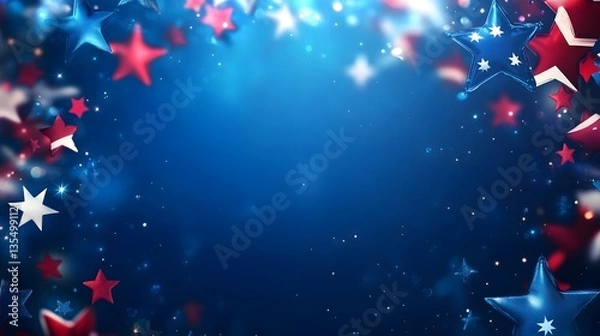 Obraz Festive July 4th background with copy space
