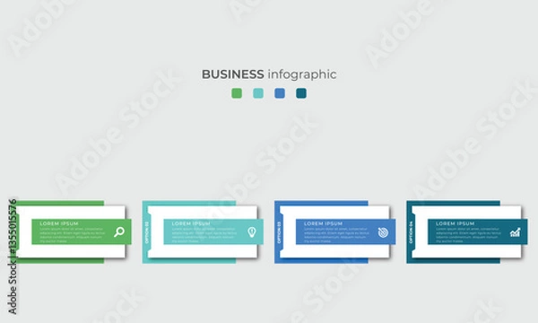Obraz Steps Timeline Infographics Images Template Design  Business Concept With 4 Steps Or Options  Can Be Used For Workflow Layout  Diagram  Vector design