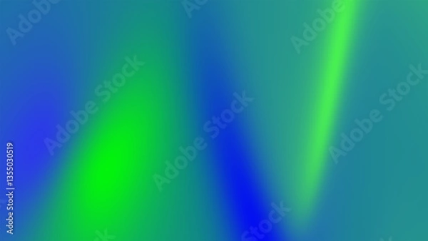 Obraz Vibrant Abstract Gradient with Blue and Green Colorful Illumination and Smooth Blurred Patterns