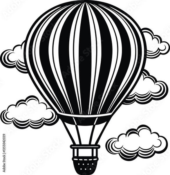 Obraz Colorful hot air balloons flying in the sky for a fun adventure