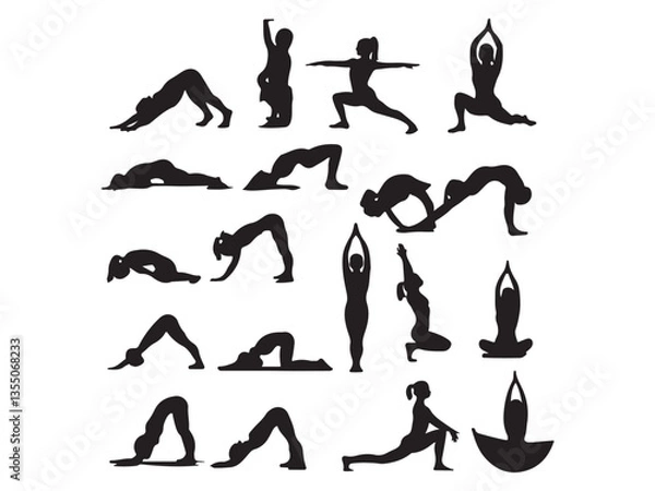 Obraz set of yoga poses