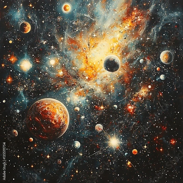 Obraz Cosmic Nebula Explosion.