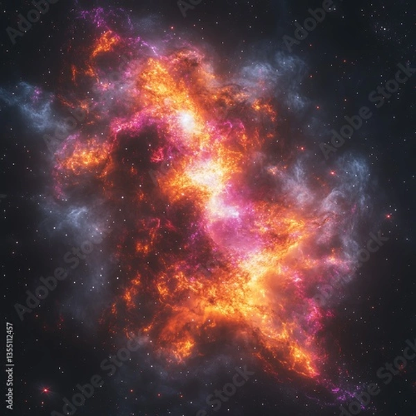 Obraz Cosmic Nebula Formation in Deep Space. (1)