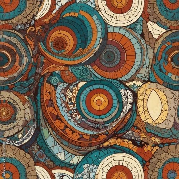 Fototapeta seamless pattern with flowers