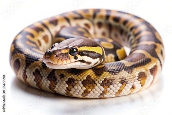 Obraz children-s python snake isolated on white background