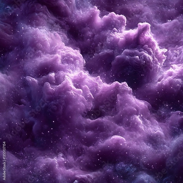 Obraz Cosmic Purple Nebula Clouds.