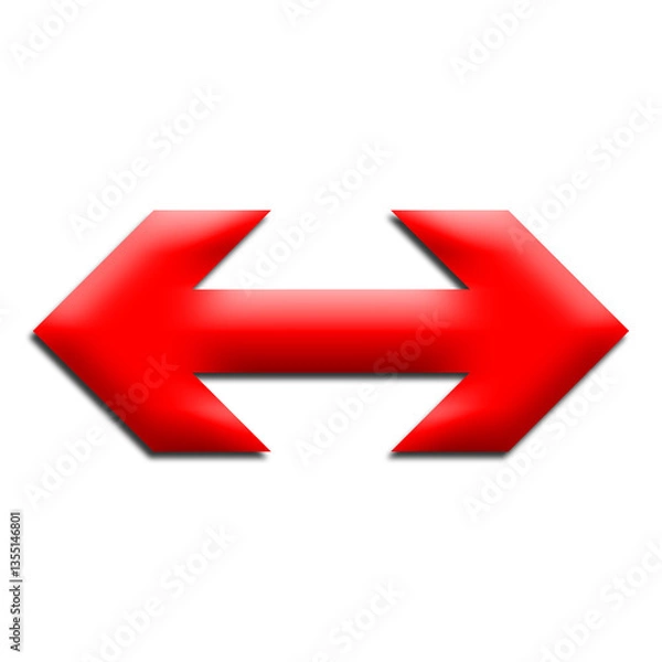Fototapeta red arrow direction