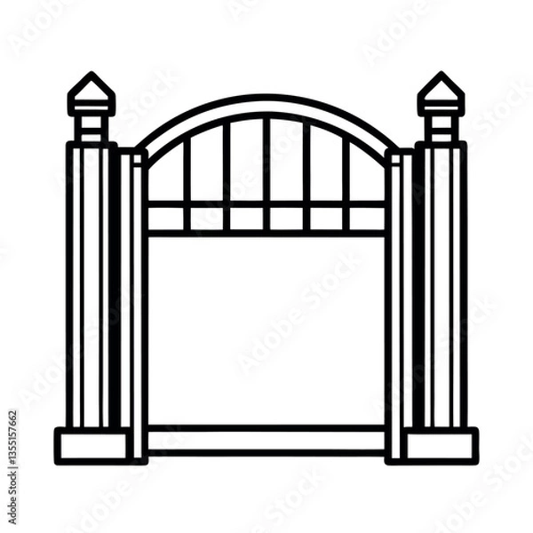 Obraz Black Swing Gate Vector for Logos and Web Design

