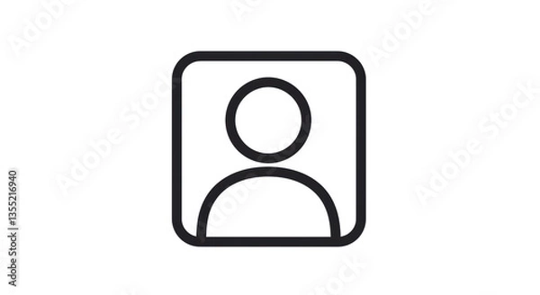 Fototapeta Isolated Profile Icon Representing User Account or Contact