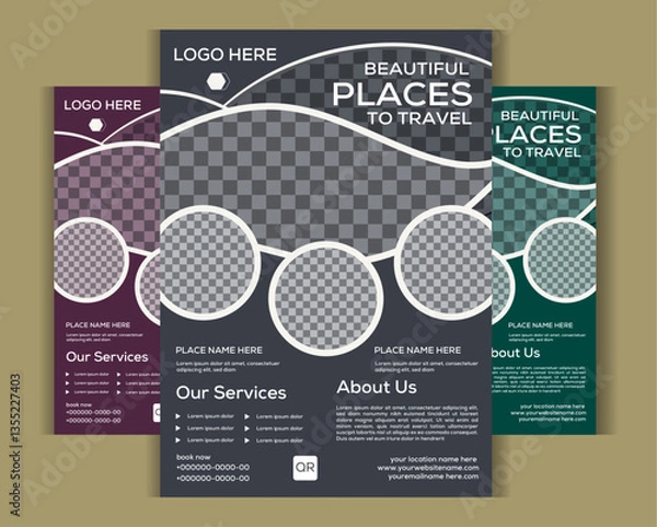 Obraz Creative Abstract Flyer Design Template | Modern Gradient Flyer | Professional Event, Business, Marketing & Invitation Card Design