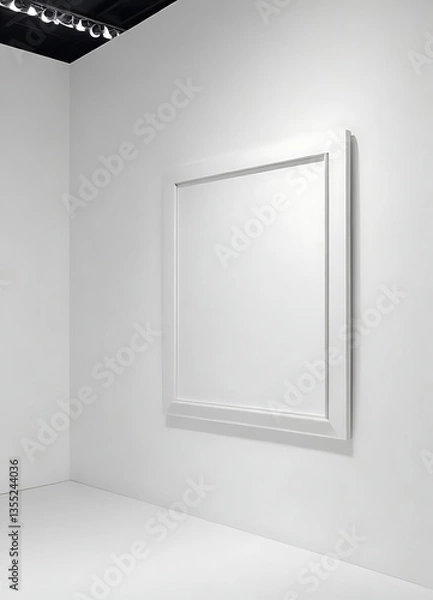 Fototapeta Empty Wooden Frame Stand