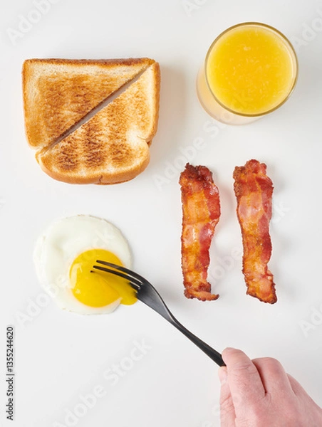 Obraz Breaking the Yolk: Bacon and Eggs