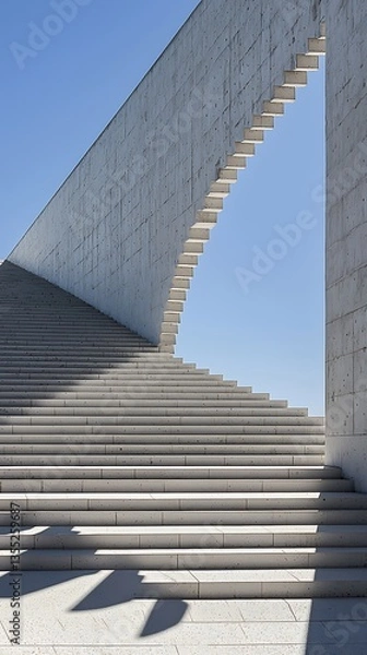 Obraz Modern Architecture Steps for Lisbon Sunlight.