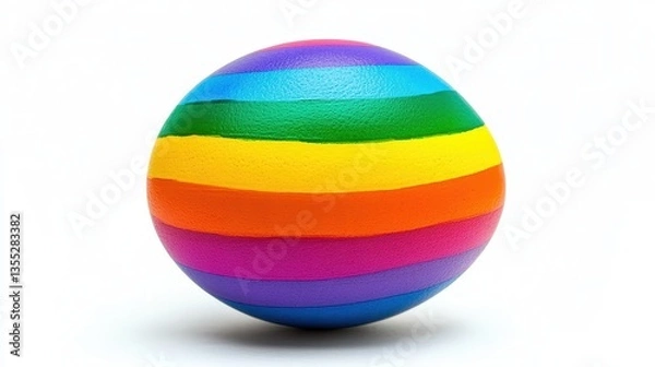 Obraz Vibrant Rainbow Sphere Colorful Playful Design on White.
