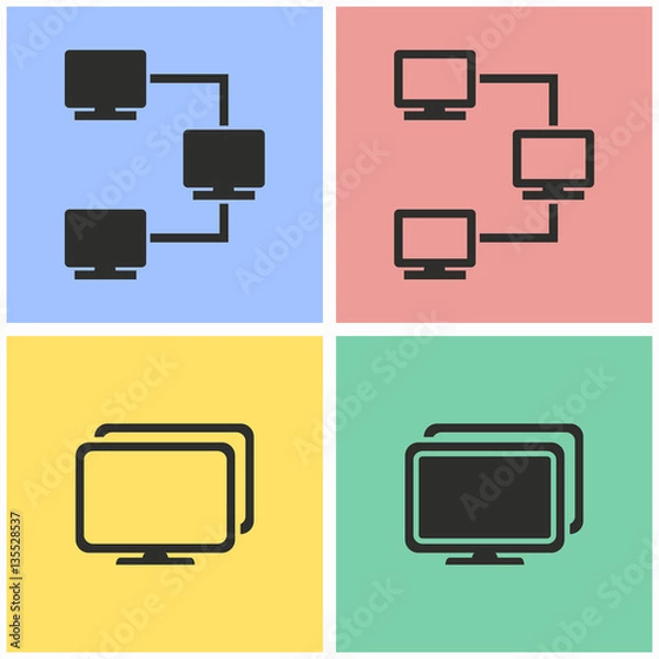 Obraz Network icon set.