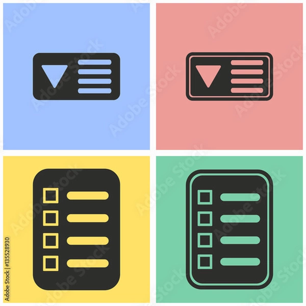 Fototapeta Menu icon set.