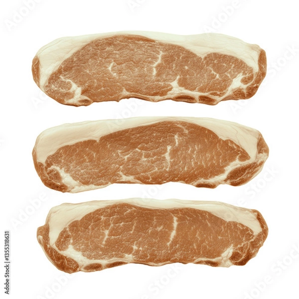 Obraz Three Raw Pork Chops