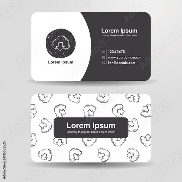 Obraz internet cloud doodle drawing