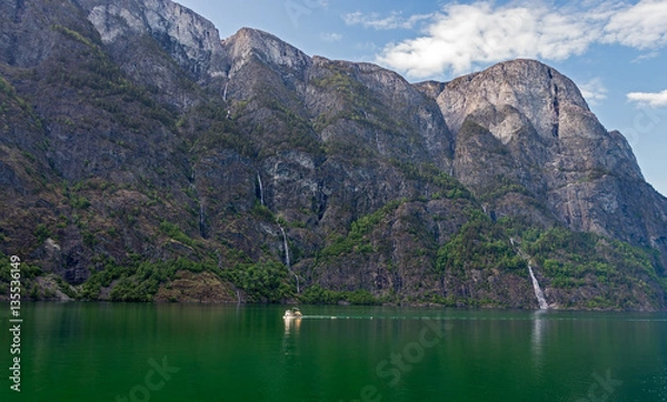Fototapeta Naeroyfjorden in Norway.