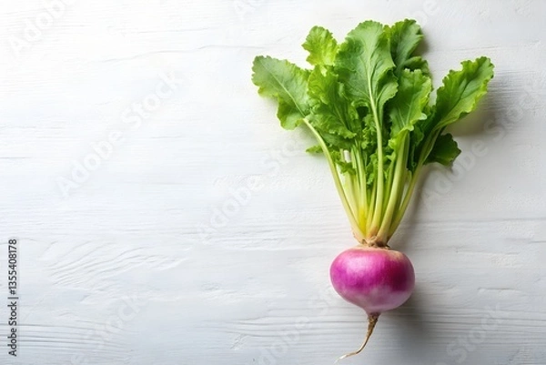 Fototapeta Turnip on White Background