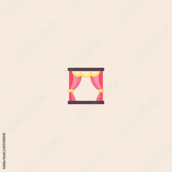 Obraz Stage icon flat vector design. 
