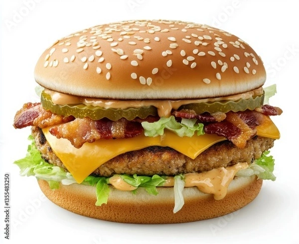 Fototapeta Scrumptious Gourmet Burger: A Culinary Delight