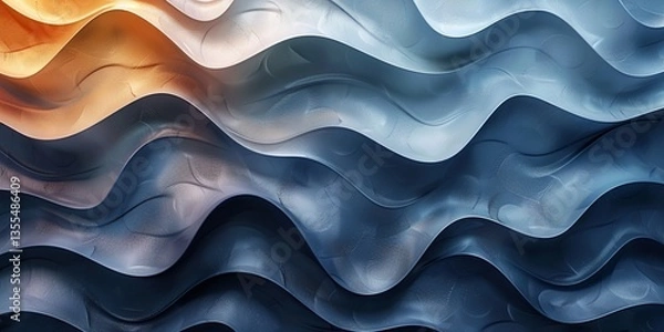 Fototapeta abstract background with blue waves