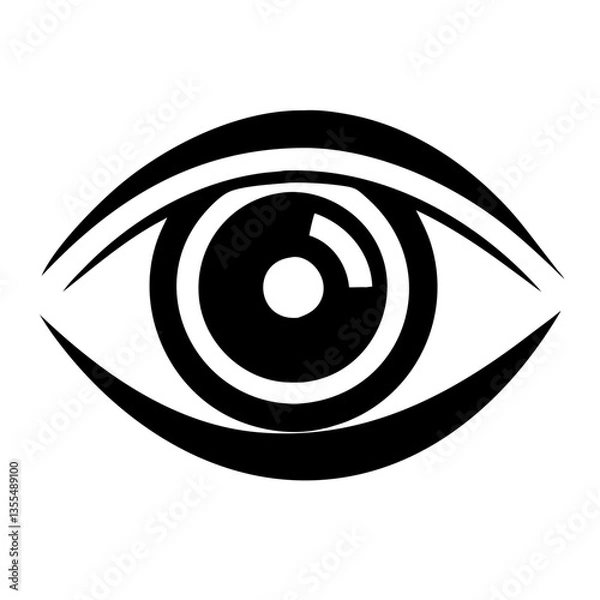 Obraz Eye icon representing awareness and perception, visual communication concept