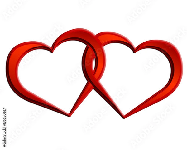 Obraz Two hearts together