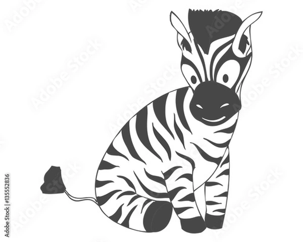 Fototapeta Cute zebra