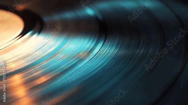 Obraz Vinyl record surface texture background