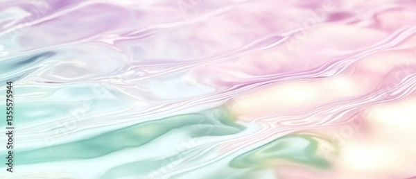Fototapeta Soft Pastel Abstract Water Ripple Effect Background for Creative Projects and Designs