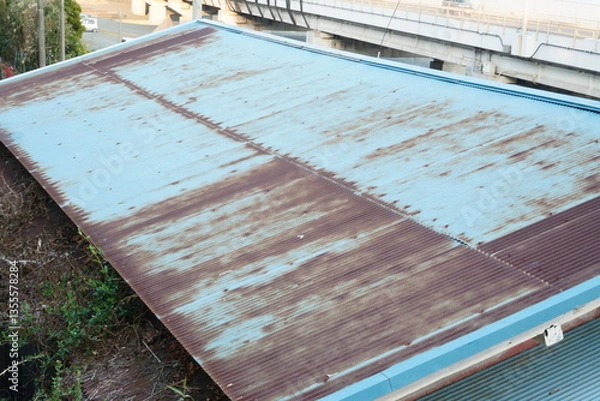 Obraz 錆びたトタン屋根