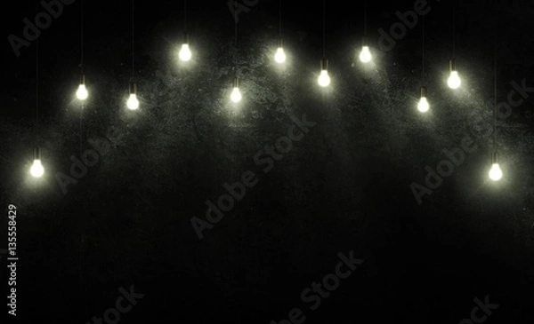 Fototapeta Dark Illuminated Wall