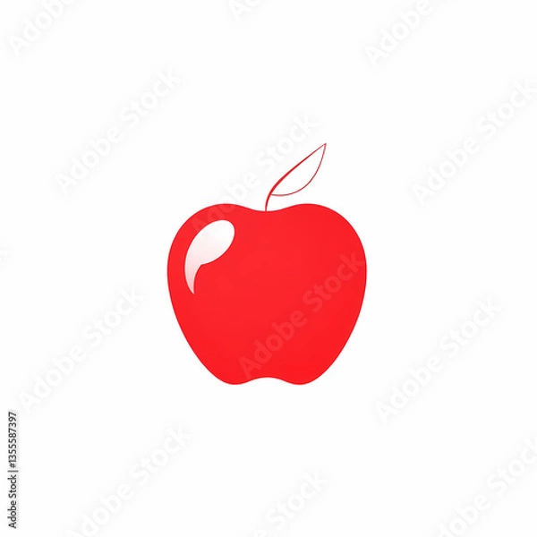 Obraz red apple isolated on white